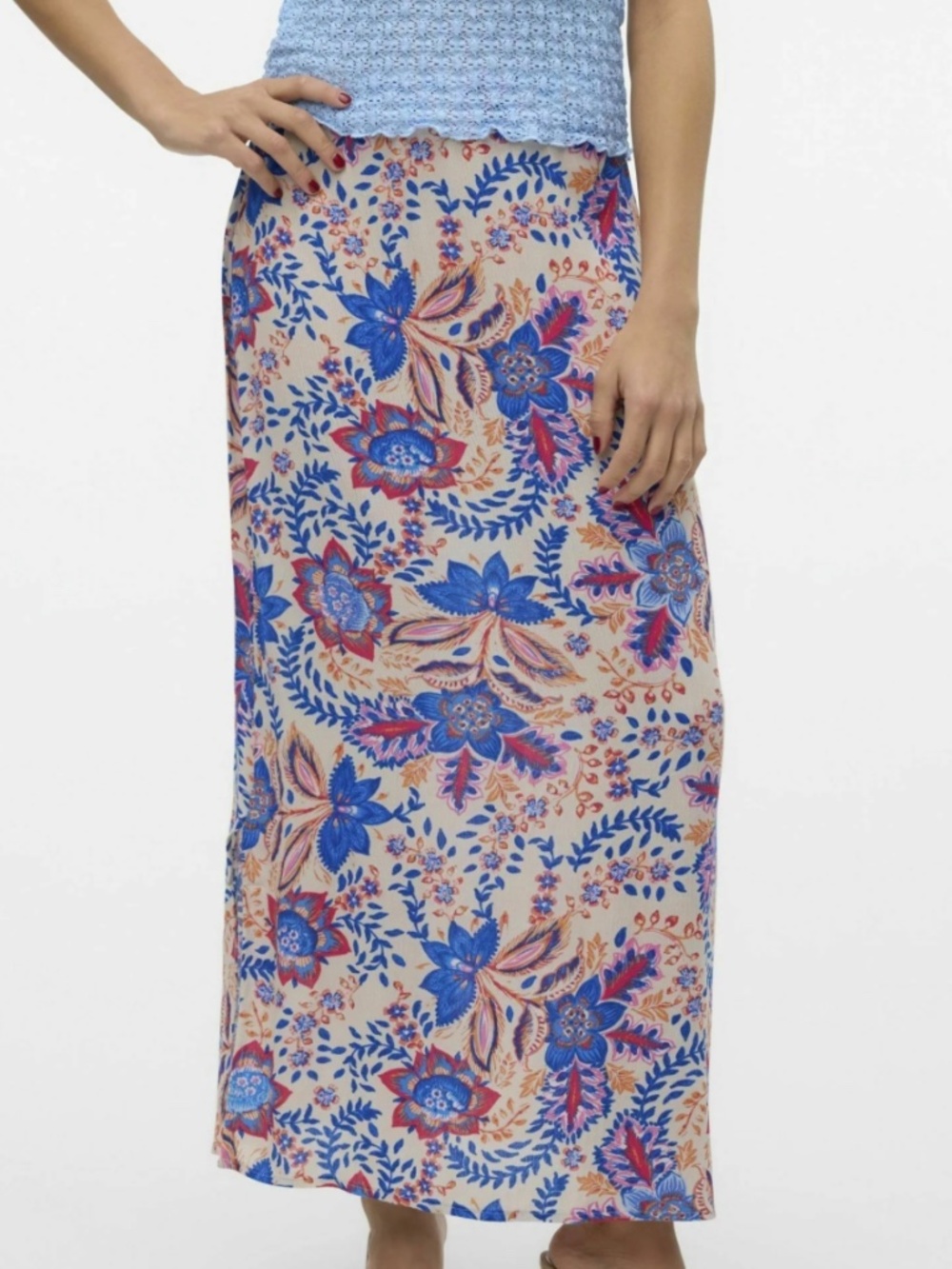 NWT Vero Moda Menny High Waisted Ankle Slit Skirt